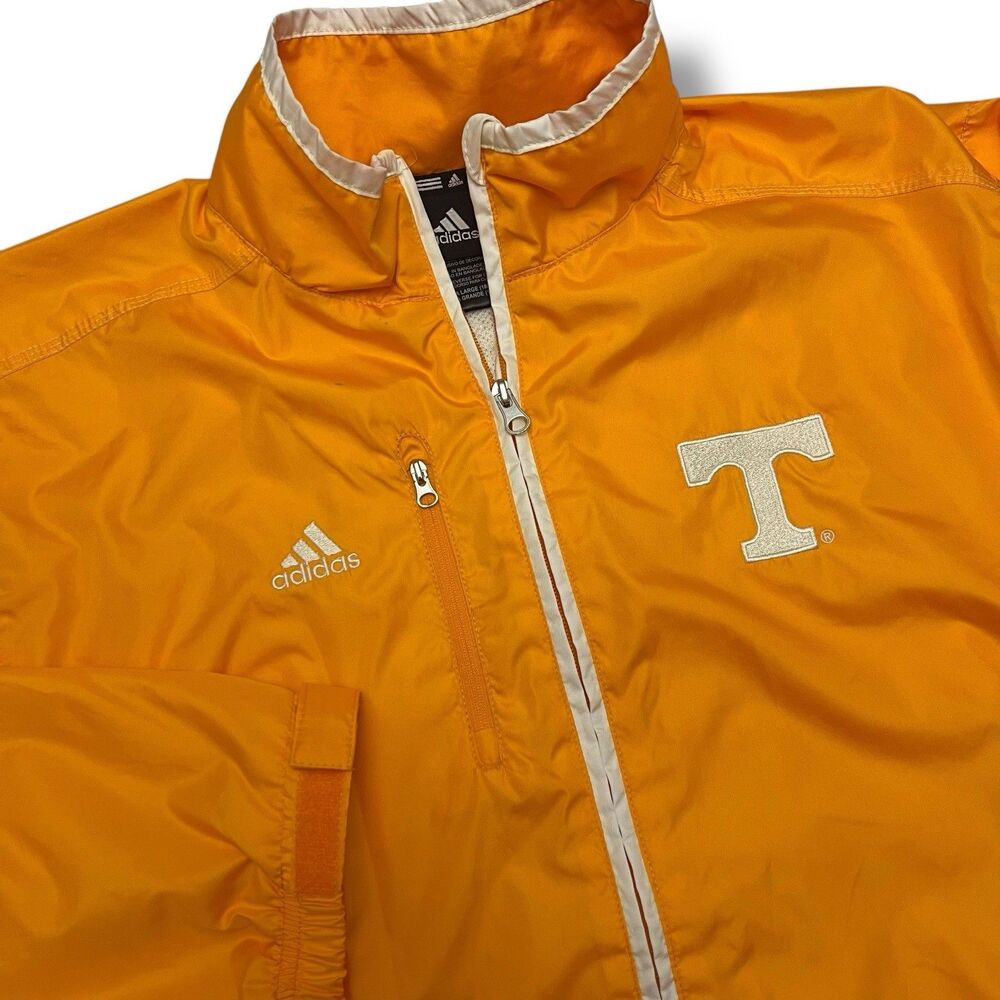 Adidas Tennessee‎ Volunteers Jacket Youth XL 18/20 Orange Full Zip Windbreaker